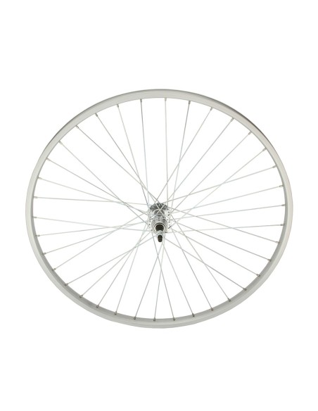 26 x 1 3/8 Alloy Free Wheel 36 Spoke 14g UCP 3/8 Axle Single Wall Silver.